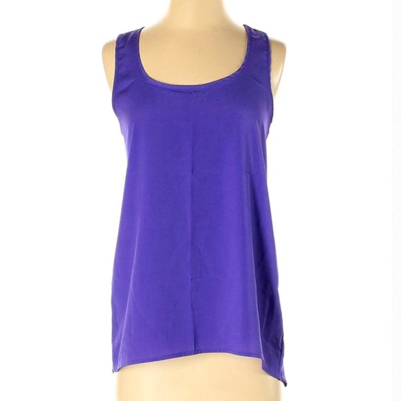 Soprano | Dark Purple Hi-Low Racerback Tank Top | Sz S - Picture 1 of 7